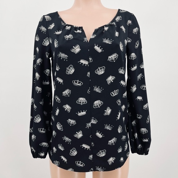 Thakoon For Design Nation Crown Print Blouse Top - Picture 1 of 11